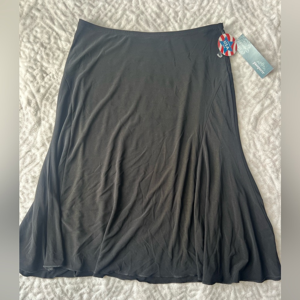 NWT Women’s Passport Casual Black Flowy Skirt | Size S - Picture 2 of 10
